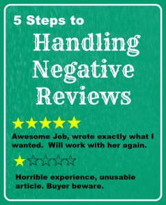 5 steps to handling negative reviews